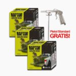 Pachet promo 3 x kit Raptor colorabil, 3,8 litri + Pistol GRATIS